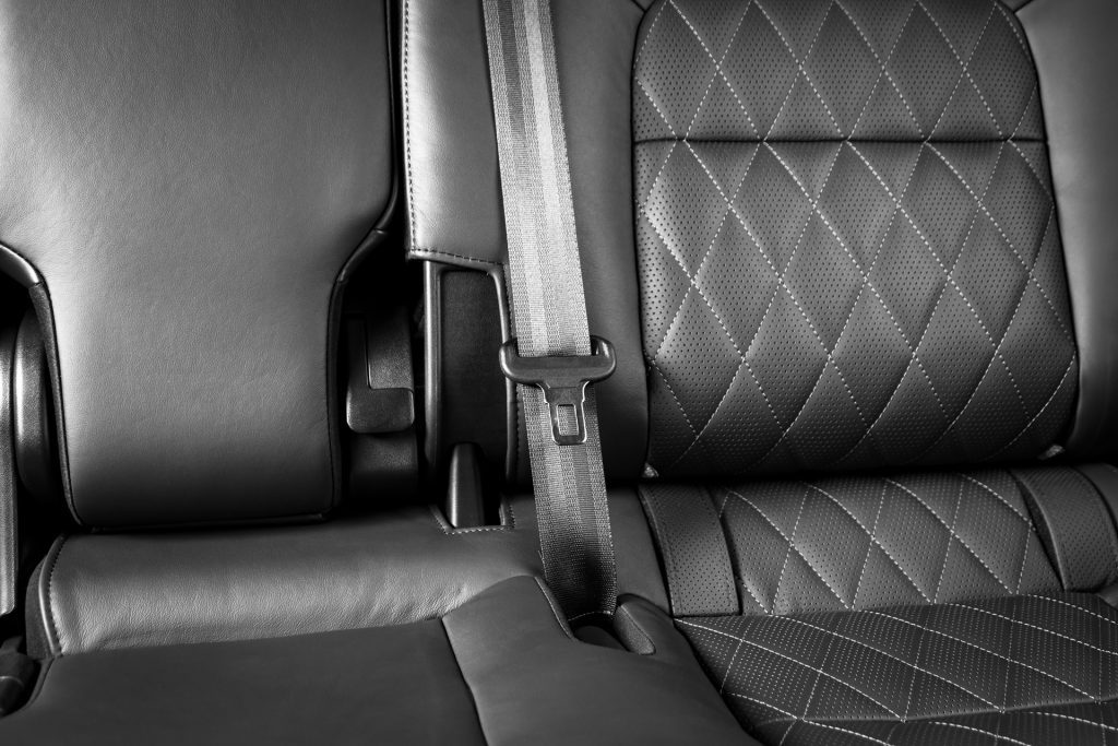 Part of leather car seat details